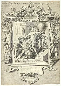 Allegori over den gode og den onde natur by Jan Saenredam