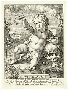 Allegori over livets flygtighed ("Quis Evadet?") by Hendrick Goltzius