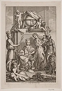 Allegori på de fire verdensdele by Odvardt Helmoldt de Lode