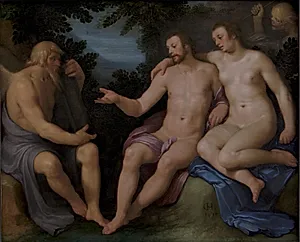 Allegori på livets korthed by Cornelis Cornelisz. van Haarlem