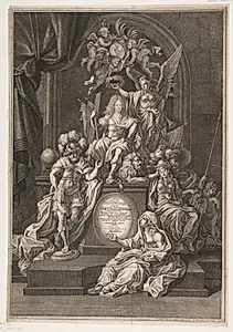 Allegorisk opstilling med Christian Gyldenløve by Andreas Reinhardt