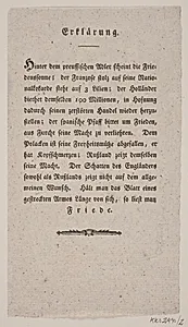 Allgemeiner Wunsch. Tekstblad by Gerhard Ludvig Lahde