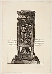 Alter eller trefod i marmor, fundet i Ostia af Gavin Hamilton i 1775 by Giovanni Battista Piranesi