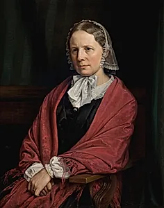 Amalie Elisabeth Freund, f. von Würden. Billedhuggeren H. E. Freunds hustru by P.C. Skovgaard