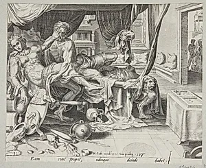 Amnon forgriber sig på Thamar by Philips Galle
