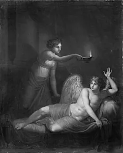 Amor, der vækkes af Psyche by Nicolaus Wolff