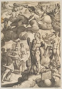Amor og Psyches bryllup by Hendrick Goltzius