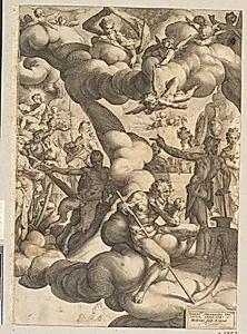 Amor og Psyches' bryllup by Hendrick Goltzius