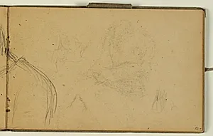 Ansigtsstudier af sovende mand by Niels Larsen Stevns