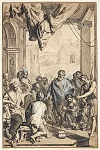 Antik scene(?) by Jan van den Hoecke