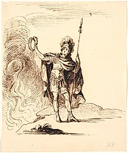 Antikisk helt. Teaterscene by Bénoit Le Coffre