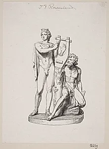 Apollo og Marsyas by Johan Frederik Rosenstand