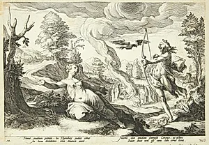 Apollon dræber Koronis by Ubekendt
