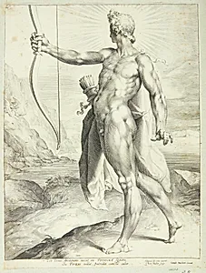 Apollon dræber Python by Jan Harmensz. Muller