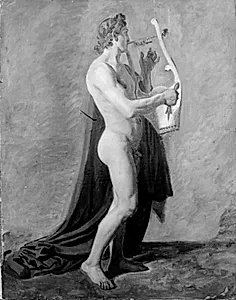 Apollon med lyren by Constantin Hansen