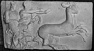 Apollon og Artemis i vogn trukket af hjorte by Ubekendt