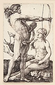 Apollon og Diana by Albrecht Dürer