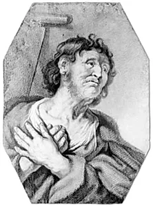 Apostelen Simon by Mander III, Karel van