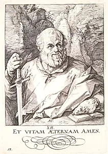 Apostlen Matthias by Hendrick Goltzius