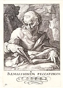 Apostlen Simon by Hendrick Goltzius
