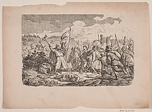 Året 1157. Illustration til "Folkekalender for Danmark 1857" by H.P. Hansen