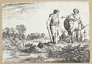 Argus beder Merkur om at blive hos ham by Moyses van Wtenbrouck