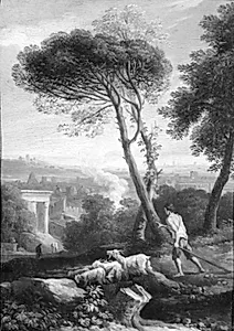 Arkadisk landskab by Jan Frans van Bloemen