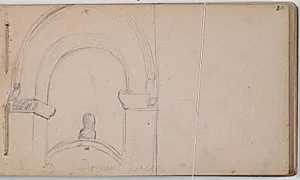 Arkitektonisk fragment fra Domkirken i Lucca by Niels Larsen Stevns