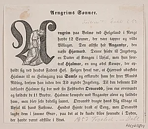Arngrims sønner. Tekstfragment fra "Illustreret Danmarkshistorie for Folket"
