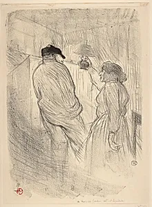 Au Théâtre Libre, Antoine dans L'Inquiétude by Henri de Toulouse-Lautrec