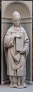 Augustin (eller Pius?) by Michelangelo Buonarroti