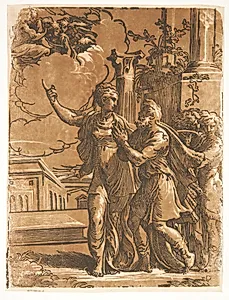 Augustus og den tiburtinske sibylle by Antonio da Trento