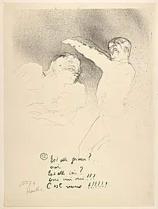 Aux Variétés, Mademoiselle Lender et Brasseur by Henri de Toulouse-Lautrec