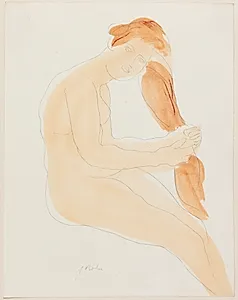 "Avec des gestes lents et charmants, Clara lissa l'or reoux de ses cheveux." by Auguste Rodin