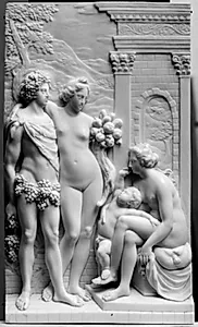 Bacchus og Ceres med Venus og Amor by Jacob Dobbermann