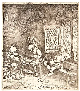 Backgammonspillerne by Adriaen van Ostade
