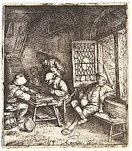 Backgammonspillerne by Adriaen van Ostade