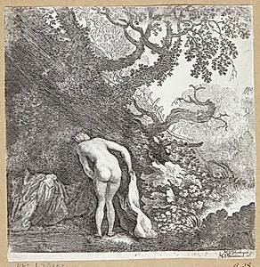 Badende kvinde, set bagfra by Moyses van Wtenbrouck