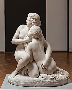 Badende piger. by J.A. Jerichau (I)