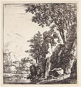 Bæk mellem to klipper by Herman Naiwincx