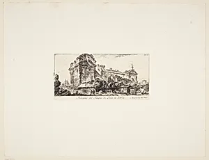 Bagsiden af Pula's tempel i Istrien by Giovanni Battista Piranesi