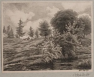 Bakker ved en mose by Vilhelm Kyhn