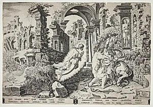 Balaam og englen by Dirk Volkertsz. Coornhert