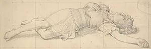 Balders død - studie til Balder. by C.W. Eckersberg