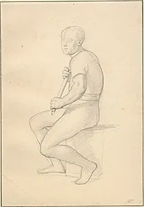 Balders død - studie til Thor. by C.W. Eckersberg