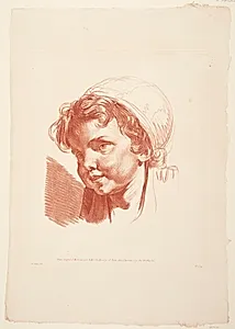 Barnehoved, smilende (Tête d'enfant riant) by Louise-Rosalie Hémery