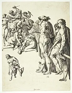 Barnemordet i Betlehem by Hendrick Goltzius