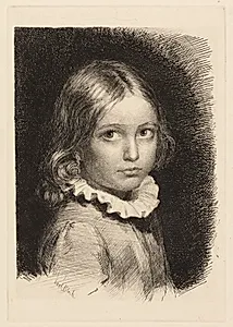 Barneportræt af Clara Emilie Rose Bloch by Carl Bloch