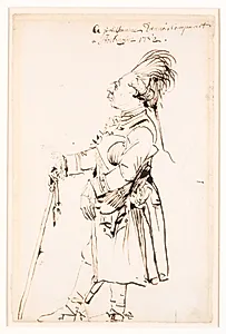 Baron Clemens August von Haxthausen i Stockholm by Johan Tobias Sergel