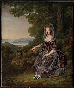 Baronesse Matilda Guiguer de Prangins i sin park ved Lac Léman